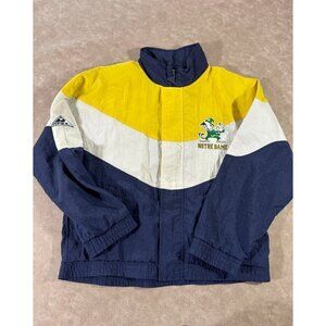 Vintage 90s Apex One Mens Notre Dame Fighting Irish Zip Jacket Colorblock 2XL